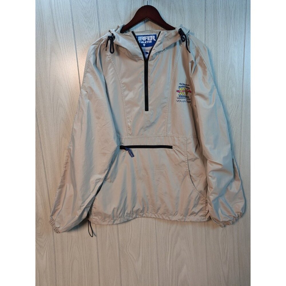 Turfer Windbreaker Walt Disney World Embroidered Adult Size XL READ Beige